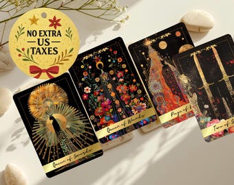 Blossom of Serenity Tarot Deck – Floral 78 Tarot Cards with Guidebook & Pouch, Spiritual Gift