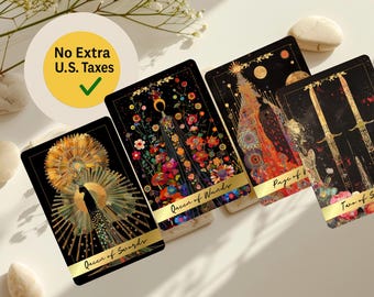 Blossom of Serenity Tarot Deck, Tarot Card Deck, Tarot Deck with Guidebook, 78 Card Tarot Cards, Custom Tarot Deck