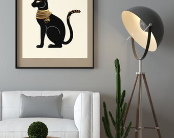 Bastet Print, Bastet Digital, Digital Download, Modern Wall Art, Wall Art, Art Print, Instant Download, Home Decor, Instant Downloadable