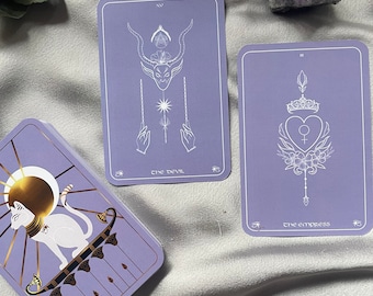 Tarot Card Deck, 78 Tarot Cards, Divination tools, Tarot Deck for Beginners, Celestial tarot deck, Oracle deck