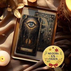 Solaris Tarot Deck: 78 Karte mit Anleitung | Schwarz & Gold, Altägyptisches Design