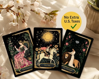 Arcane Moon Tarot Deck – Dreamy 78 Tarot Cards with Guidebook | Mystical Custom Tarot for Divination, Gift-Ready Spiritual Deck