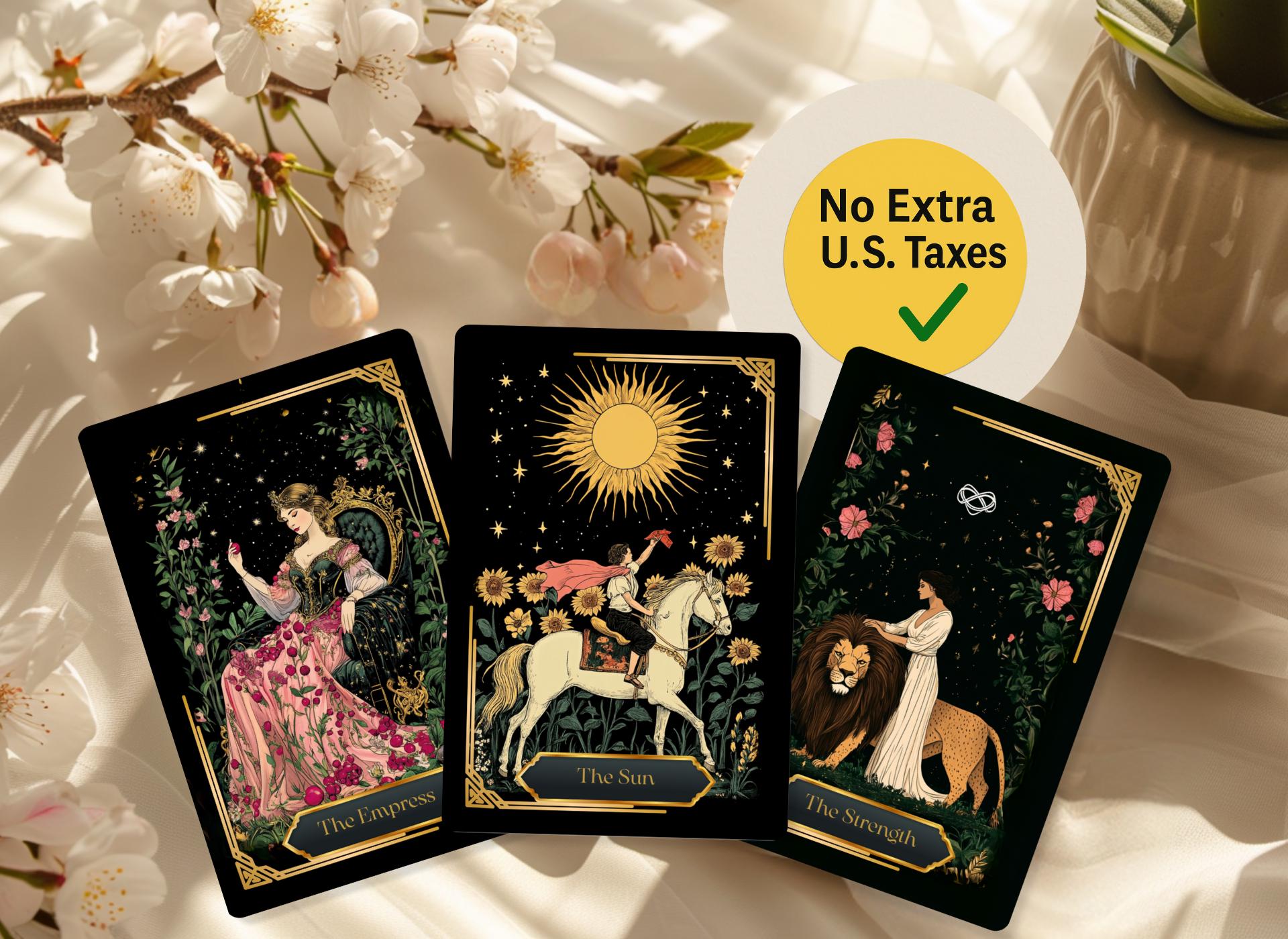 Arcane Moon Tarot Deck – 78 Tarot Cards With Guidebook