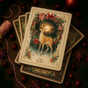The Christmas Arcana Tarot Deck – 78 Card Deck with Guidebook