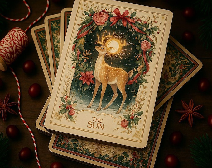 The Christmas Arcana Tarot Deck – 78 Card Deck with Guidebook
