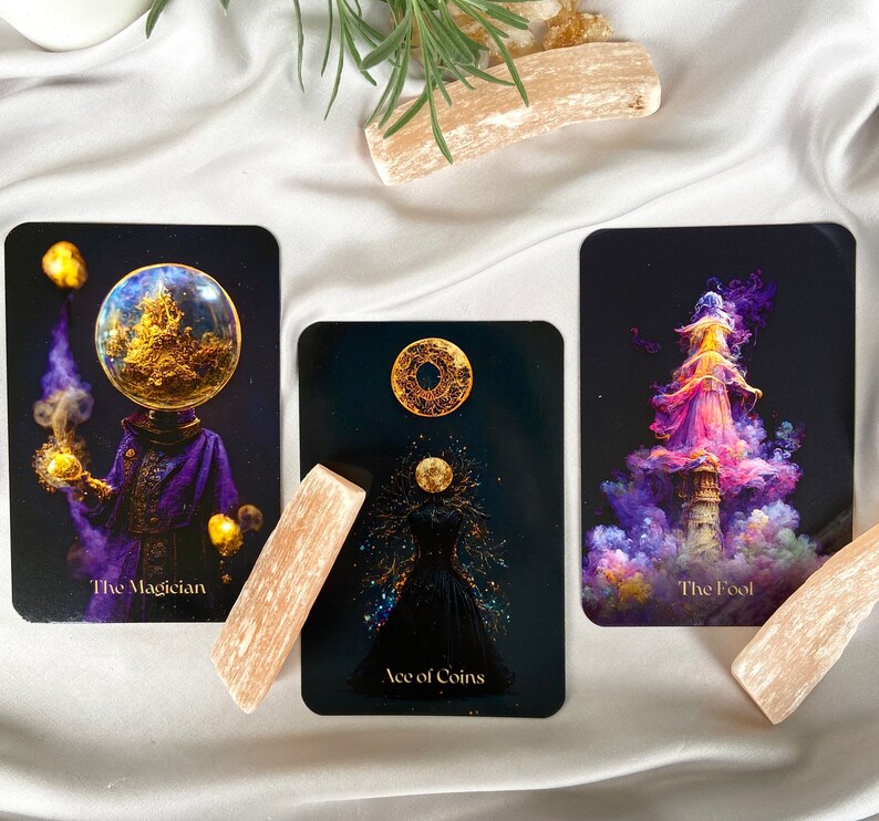 Tarot Card Deck Tarot Deck With Guidebook Artificial Etsy