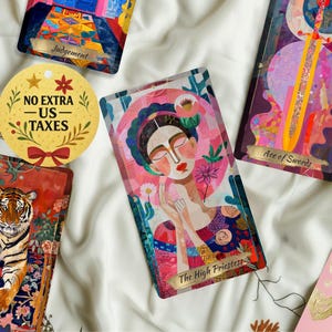 Oasis Tarot Deck 78 Karte mit Anleitung & Etui | Mystisches individuelles Tarot, spirituelles Geschenk