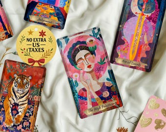 Oasis Tarot Deck – 78 Card with Guidebook & Pouch | Mystical Custom Tarot, Spiritual Gift
