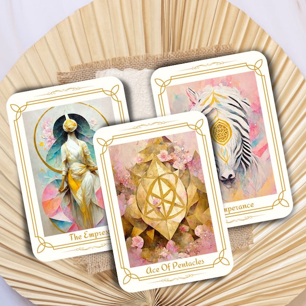 Tarot Card Deck, Fairytale Tarot Deck, Tarot Deck with Guidebook, 78 Tarot Cards, Beginner Tarot Deck