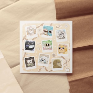 Planche de Stickers Chats Rigolo – Autocollants Mignons pour Bullet Journal & Scrapbooking