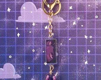 Chibi Kawaii Tokyo Baddie Nyckelring – Söt akryltillbehör för väskor, nycklar, pennfodral