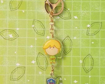 Chibi Kawaii Link Keychain – Söt akrylaccessoar för väskor, nycklar, pennfodral