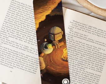 Kawaii Mandalorian Star Wars-bokmärke – Perfekt för bokälskare och söta detaljer