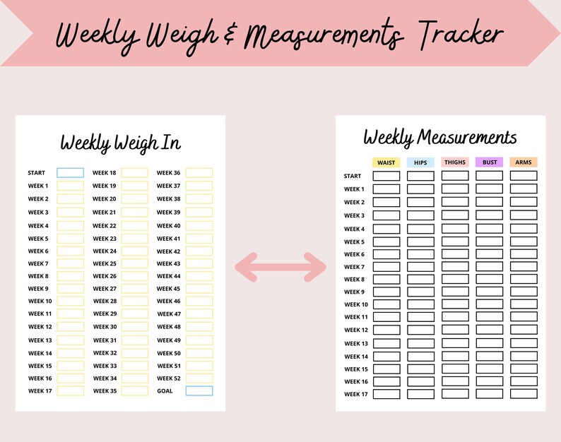 Weight Loss Tracker Printable 2023 Weight Loss Journal - Etsy