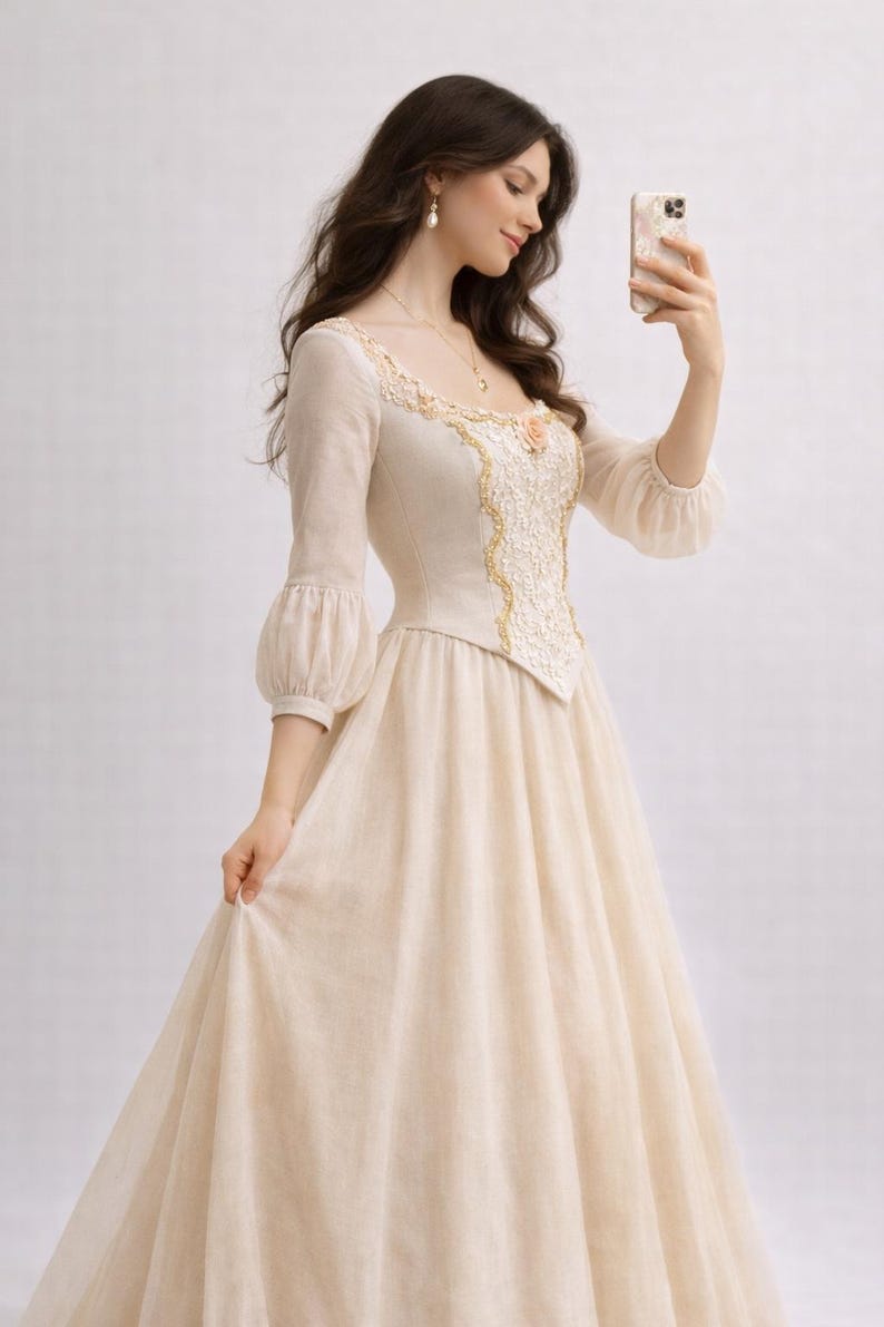 Renaissance Dress Sewing Pattern: Bishop Sleeve Maxi Skirt (A0-A4 & US Letter) (PDF Pattern) image 3