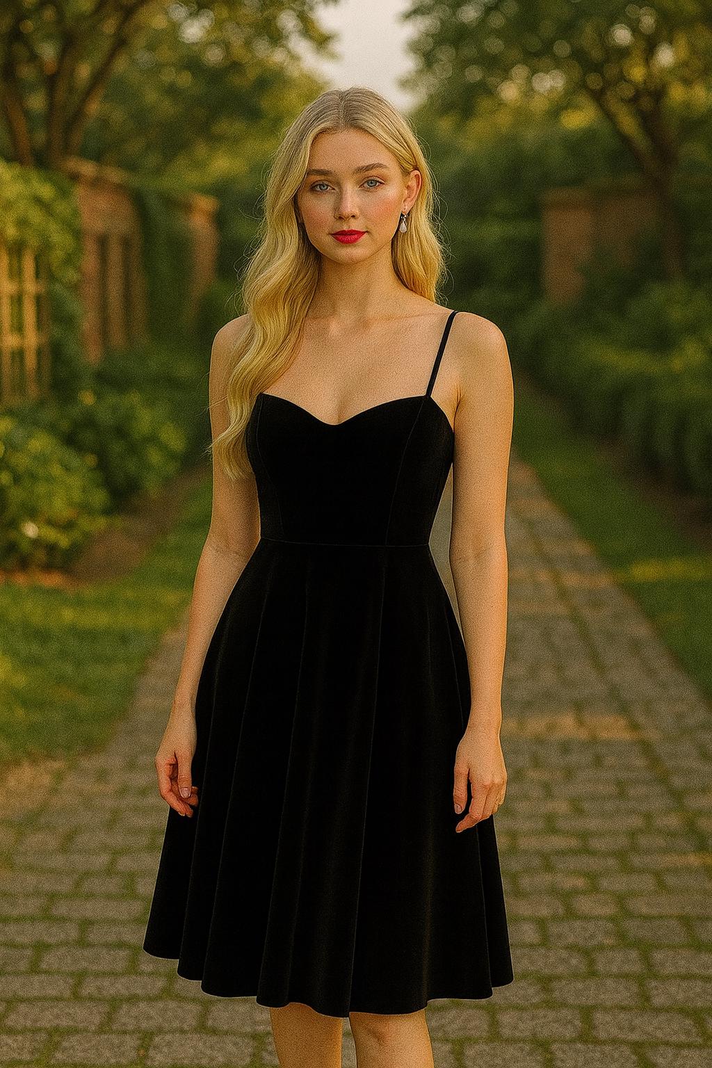 slim fit dress slacks Sweet Jane Black Crushed Mini Dress | As Seen on Taylor Swift main image 0