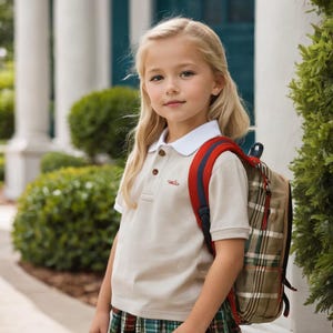 Kids Polo T-Shirt Sewing Pattern | Boys and Girls School Uniform Top | Short Sleeve Knit Polo | Unisex PDF Sewing Pattern image 5