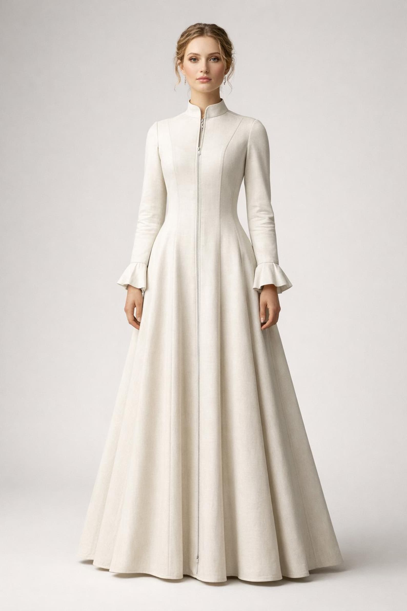 Mandarin Neck Cloak Sewing Pattern, Medieval Style Long Coat PDF ...