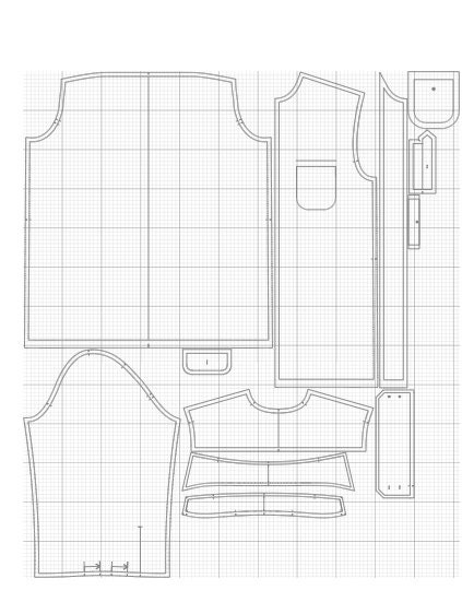 Men Shirt Pdf Sewing Pattern,zipper Front,men Size36 to 56 // S to 4 XL ...