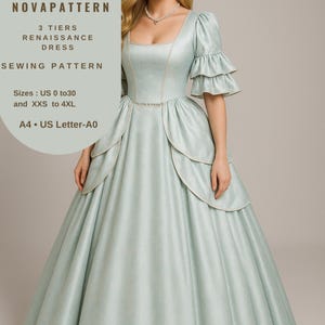 Bridgerton Queen Dress Sewing Pattern: Regency Ball Gown (PDF)