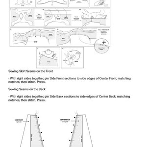 1950's Celebrity Sabrina Dress Pattern, Laides SizeUS 2 to 30 XS to 4XL//Suitable for A0 A4 US Letter Format image 7