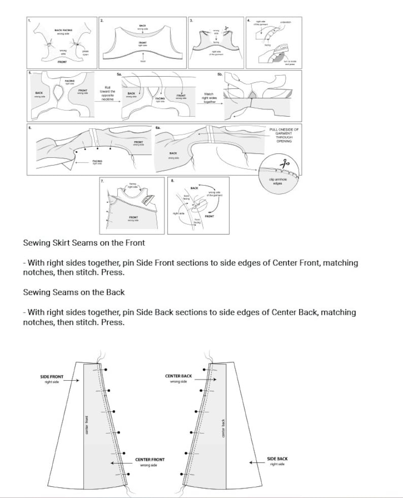 1950's Celebrity Sabrina Dress Pattern, Laides SizeUS 2 to 30 XS to 4XL//Suitable for A0 A4 US Letter Format image 7