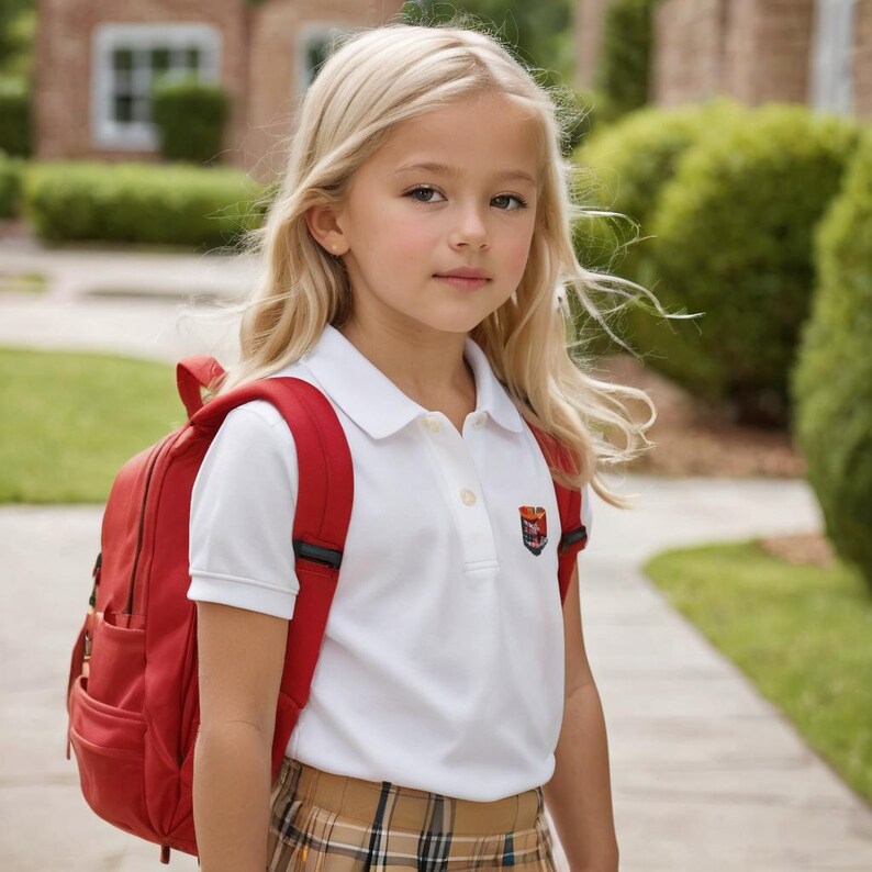 Kids Polo T-Shirt Sewing Pattern | Boys and Girls School Uniform Top | Short Sleeve Knit Polo | Unisex PDF Sewing Pattern image 4
