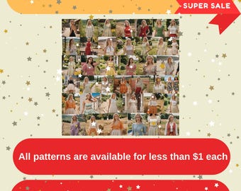 Whole Shop Bundle Sewing Pattern| 500+ Sewing Patterns Super Sale | All PDF Dress, Top & Skirt Patterns Under