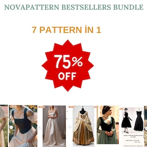 Bestsellers sewing pattern bundle,7 pattern in 1 -Suitable for US LETTER-A4 AND A0 Format