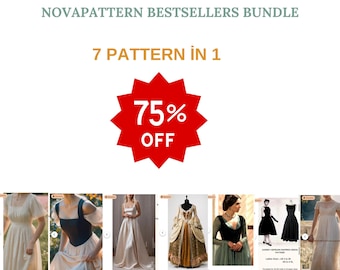 Bestsellers sewing pattern bundle,7 pattern in 1 -Suitable for US LETTER-A4 AND A0 Format