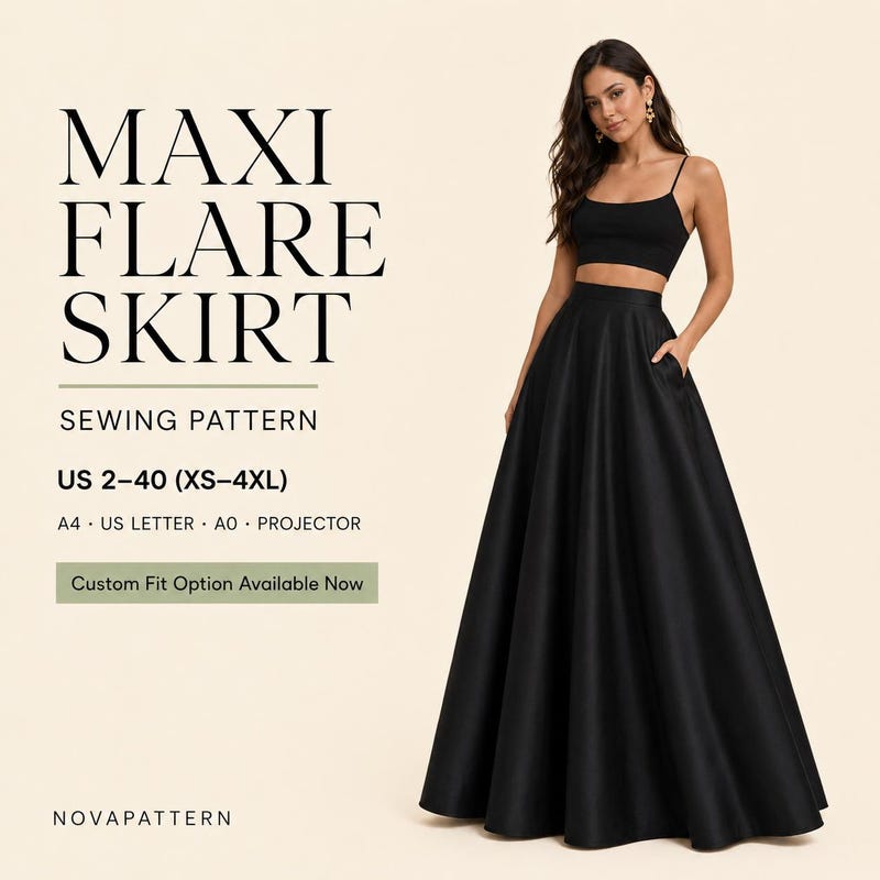 Long Modest Skirt Pattern - Etsy