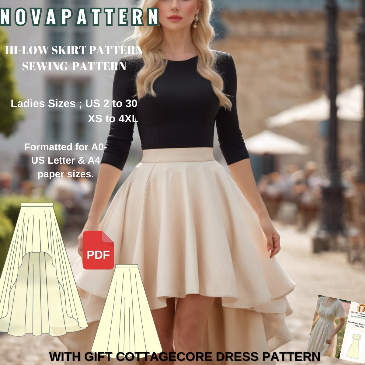 High low umbrella skirt hot sale