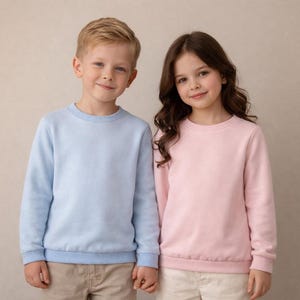 Kids Sweatshirt Sewing Pattern, Unisex Pullover Pattern for Boys and Girls, Basic Crewneck Sweatshirt PDF Ages 2–16 A4 US Letter A0