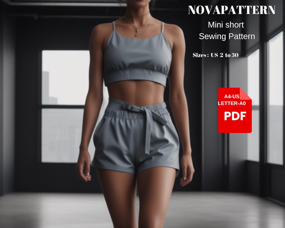 Lounge Shorts Sewing Pattern: Women's Elastic Waist (XS-4XL) (digital ...