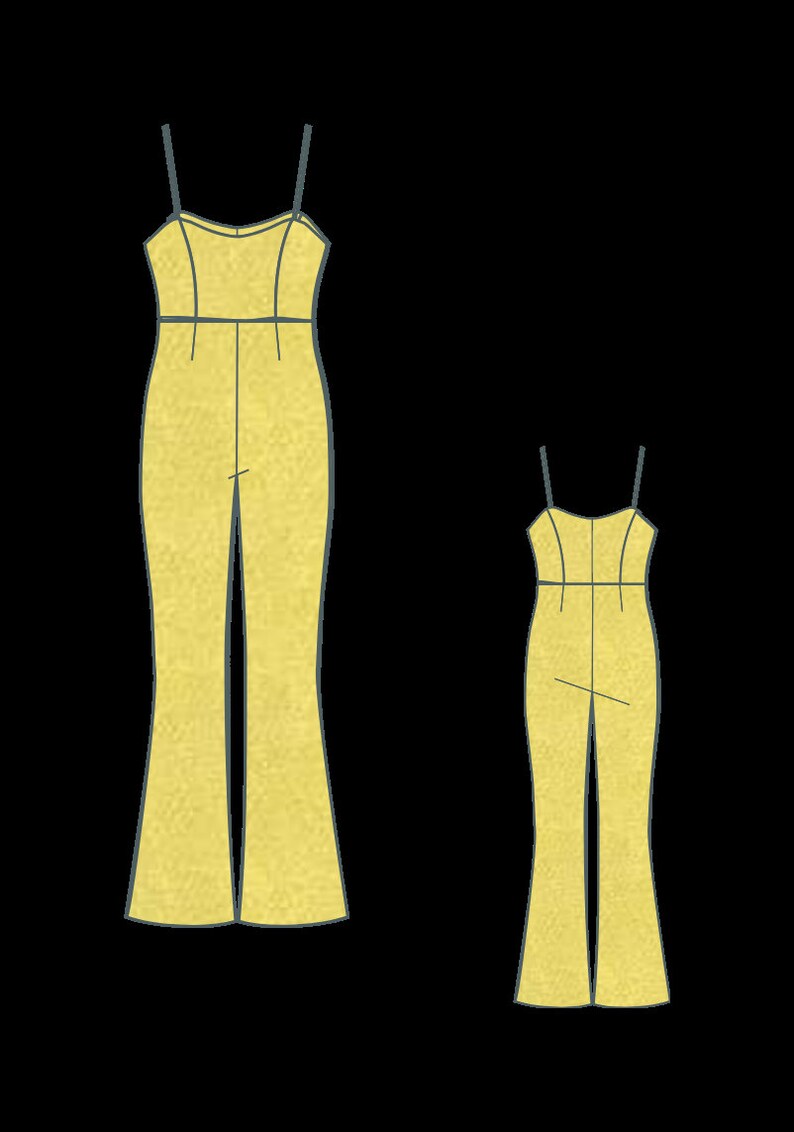 Formal Jumpsuit Sewing Patterndungaree Pattern Womens Jumpsuit Pattern