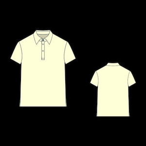 Kids Polo T-Shirt Sewing Pattern | Boys and Girls School Uniform Top | Short Sleeve Knit Polo | Unisex PDF Sewing Pattern image 3