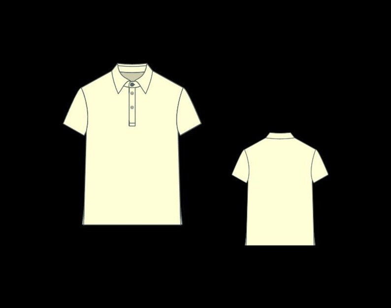 Kids Polo T-Shirt Sewing Pattern | Boys and Girls School Uniform Top | Short Sleeve Knit Polo | Unisex PDF Sewing Pattern image 3