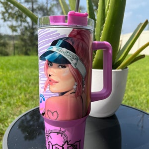 40oz Stanley dupe Karol G tumbler