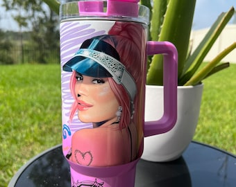 40oz Stanley dupe Karol G tumbler