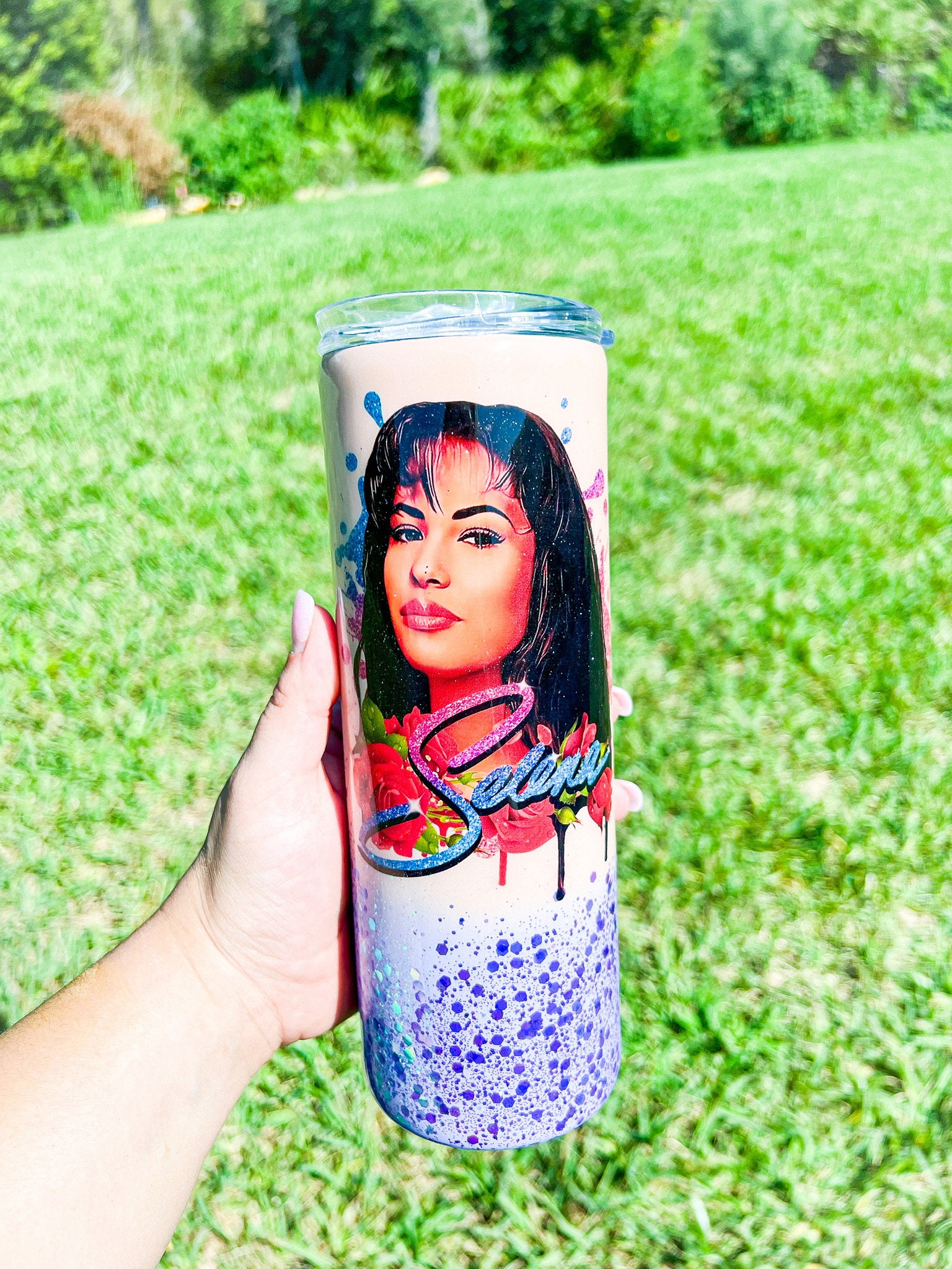 Como La Flor Inspired Tumbler Glitter Cup 