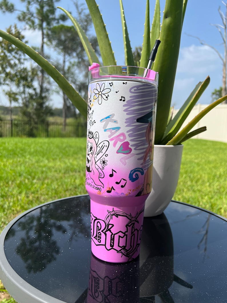 40oz Stanley dupe Karol G tumbler afbeelding 4