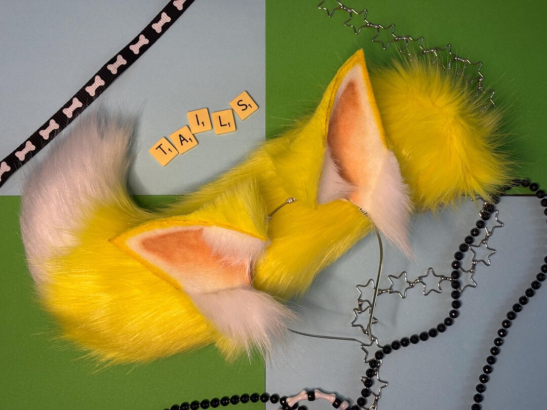 Sonic R Tails Inner Ear Model Sonic Tails Ears and Tails || Sonic the Hedgehog, Cosplay, Kemonomimi ...