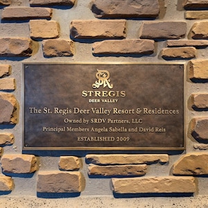 Placa de bronce personalizada con el año de fundación – Letreros comerciales - Letrero metálico personalizado para el hogar o la empresa - Letrero y placa de dirección