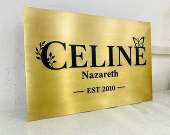 Custom Engraved Brass Plaque – Personalized Memorial Bench Signs - Customized laser engraved tags sign and plaques