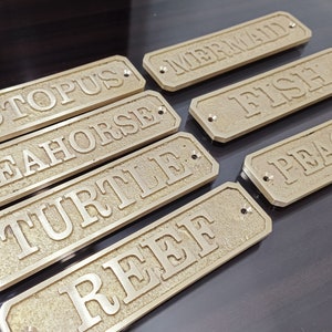 Custom Cast Brass Nautical Sign: Waterproof Personalized Plaque