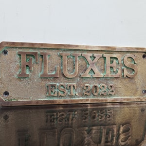 Custom house sign cast brass material - Home decor personalized signs - 3D look Victorian style sign - Classic signs - Welcome Entry Sign