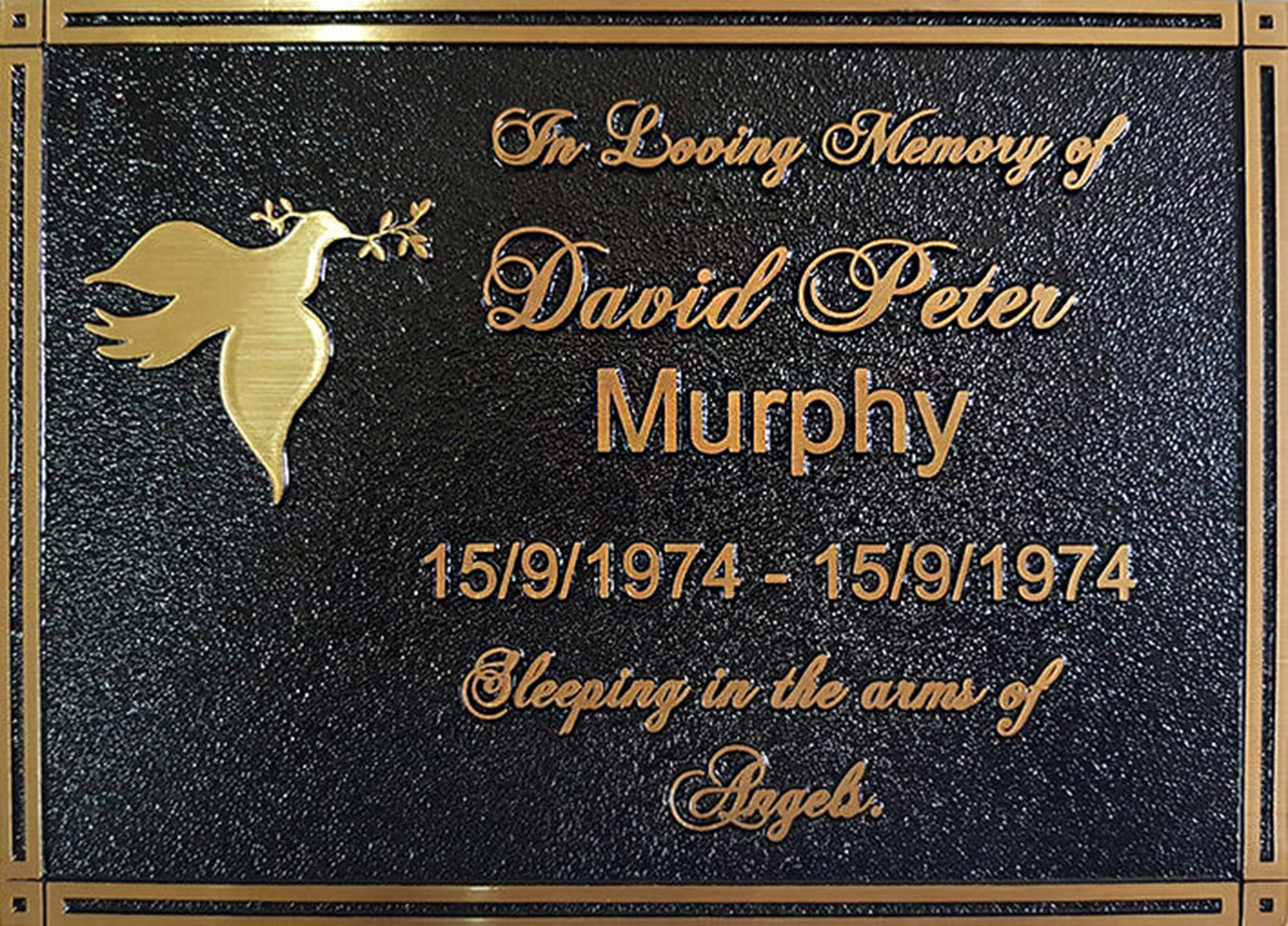 Customized Cast Brass Memorial Plaques Cemetery Colorful Etsy