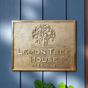 Personalized house name Signs & Plaques - Customized brass plaques - Best Anniversary gift - Timeless Home decor gift
