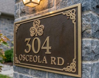 Custom Bronze Plaque & Sign – Personalized Outdoor Bronze Plaques, Historical Home Marker, Bronze Anniversary Gift, Custom House Sign
