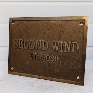 Gegossene Bronzeplaketten - Adressschilder für die Haustür - Bronzehochzeitsgeschenk - Geschenk zum Jahrestag - Individuell angefertigte Gedenktafeln